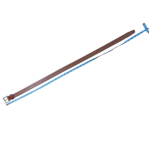 Brighton Belt Women's L Large 34 Brown Leather Croc Silver VTG Western - Picture 9 of 10